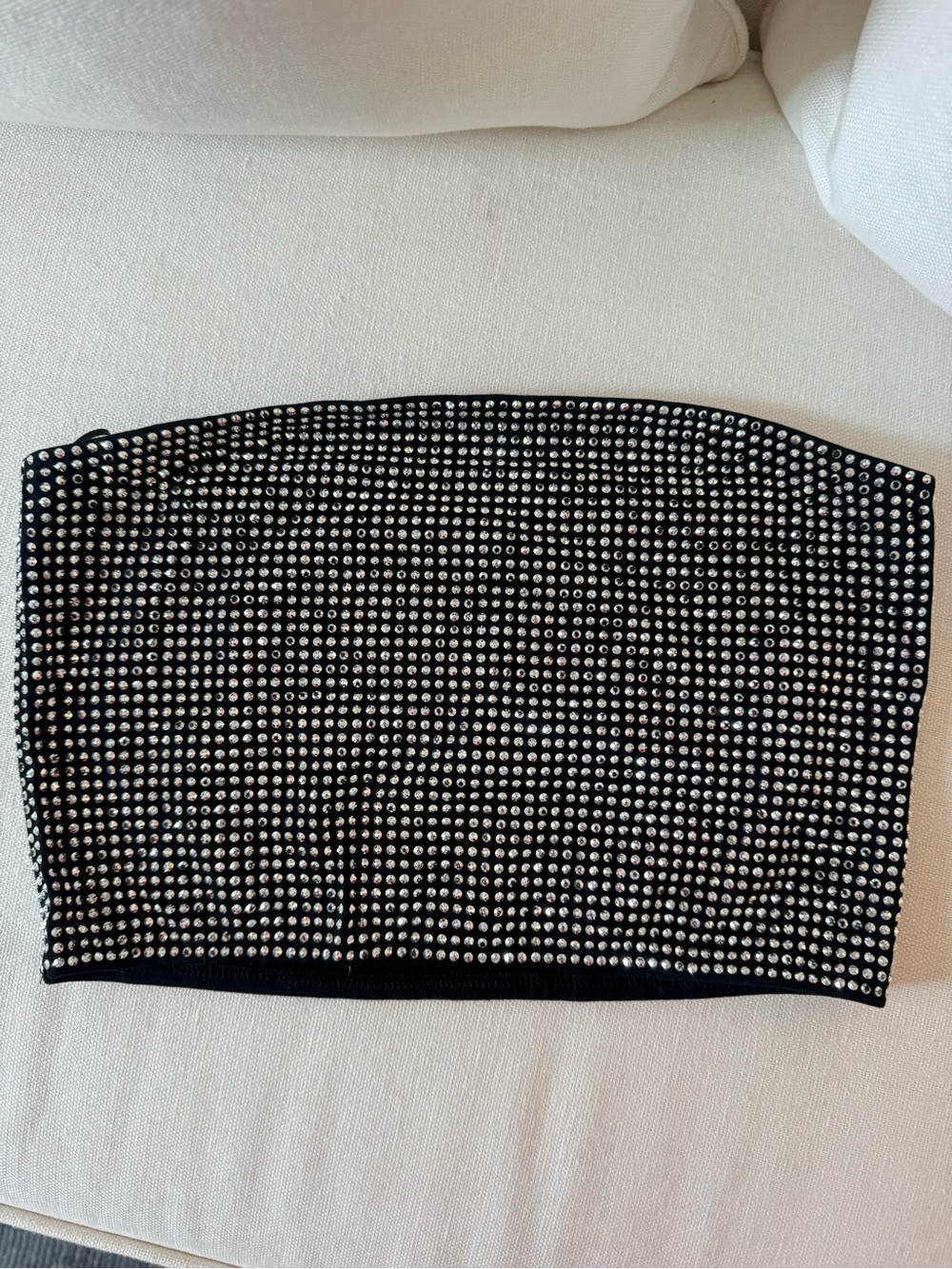 Black Rhinestone crop top - Chic Sparkle